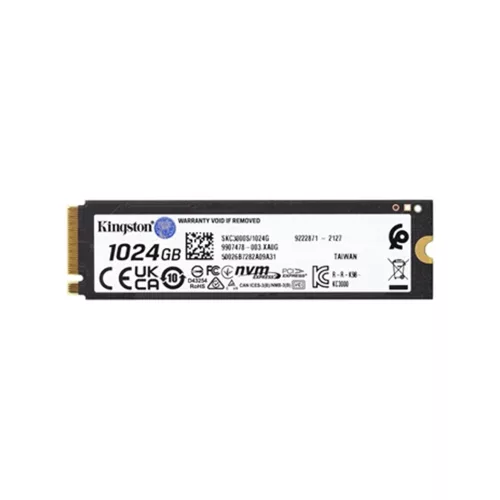 Kingston SSD 1TB - SNV3S/1000G AKASA Hűtőbordával (használt, 6 hónap jótállás)