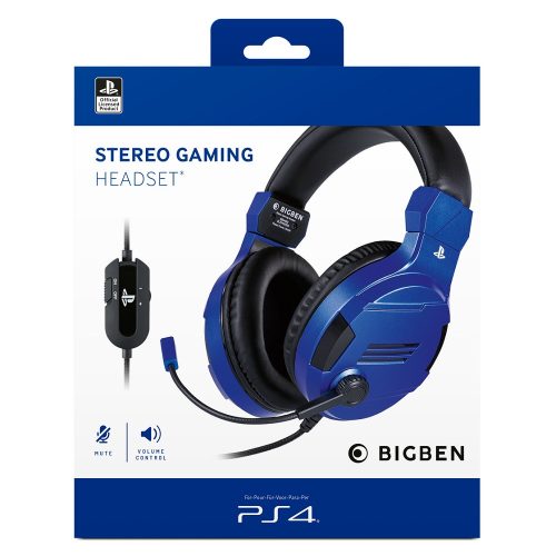 Bigben Stereo Gaming Headset V3 PS4/PS5/PC/Mobil - Kék