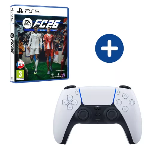 FC 26 PS5 + DualSense fehér vezeték nélküli kontroller PS5
