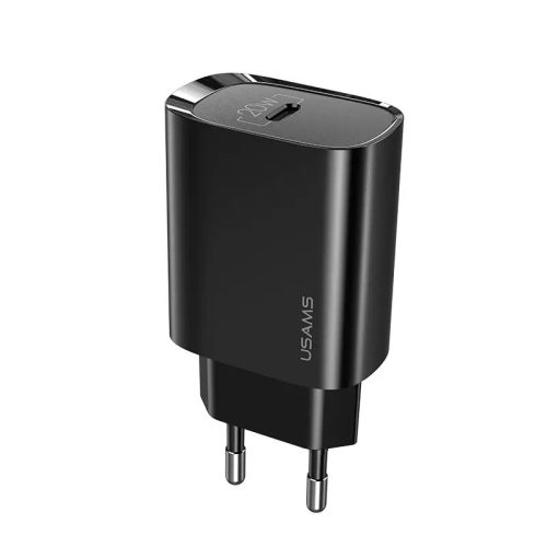 Usams T39 hálózati töltő adapter USB-C 20W - fekete