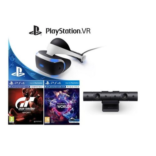 Playstation VR V2 (PS4 VR) + kamera + Gran Turismo Sport + VR Worlds