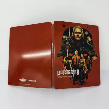   Használt gyűjtői fémtok: Wolfenstein II The New Colosssus (játékszoftvert nem tartalmaz)