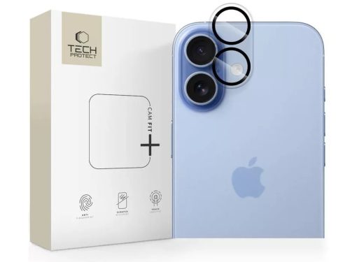 Tech-Protect Cam Fit+ hátsó 3D kamera lencsevédő - Apple iPhone 17 - átlátszó