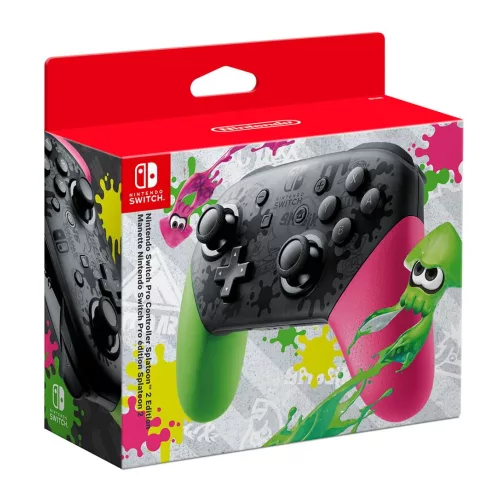 Nintendo Switch Pro Kontroller Splatoon 2 Edition Zöld / Rózsaszín (használt, 1 hónap jótállás)