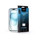 Diamond Glass kijelzővédő üvegfólia fekete kerettel 9H 2.5D iPhone 15 Plus / 15 Pro Max