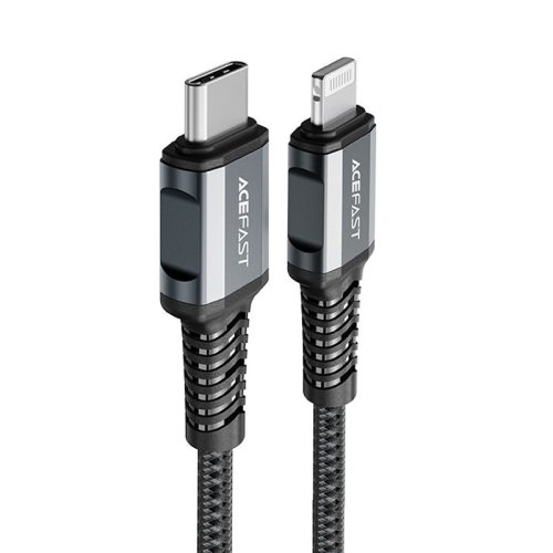 Acefast C1-01 MFI USB Type C - Lightning kábel 1-2m 30W 3A szürke