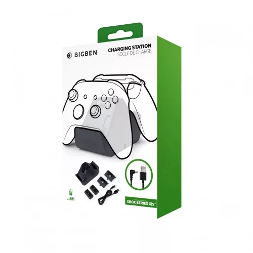 Bigben töltőállomás + 2db akkumulátor Xbox Series X/S kontrollerhez Fekete