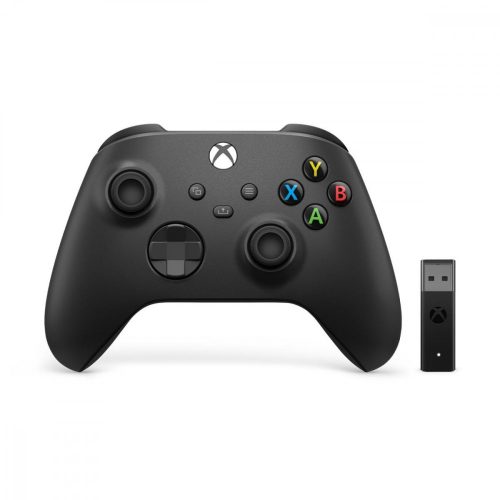 Xbox Vezeték Nélküli kontroller Fekete + Adapter Windows 10-hez Series S / X, One S / X, PC (1VA-00002)