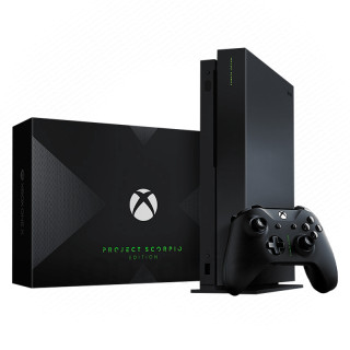 Xbox One X 1 TB Project Scorpio Edition gépcsomag (használt, eredeti dobozában, 6 hó jótállás)