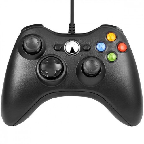 Utángyártott Xbox 360/PC Vezetékes Kontroller (Fekete)