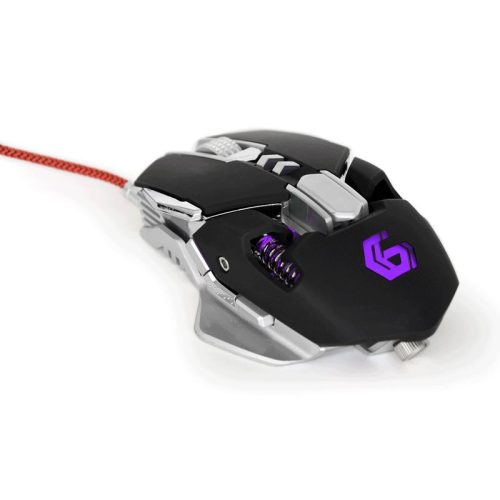 Gembird MUSG-05 világító, gamer egér,  fém-fekete