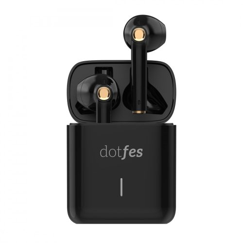 Dotfes H01 Univerzális vezeték nélküli bluetooth headset, töltőtartóval (fekete)