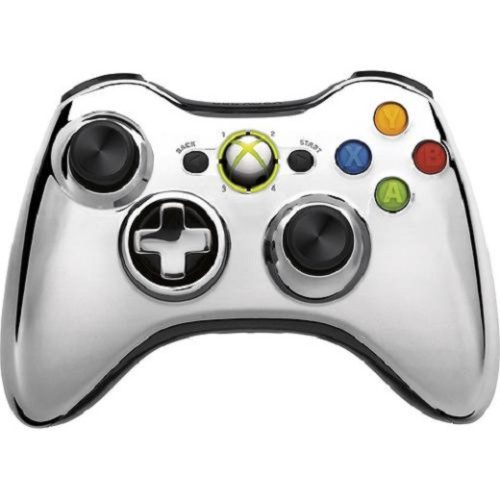 Xbox 360 kontroller, vezeték nélküli, króm-ezüst (használt, 1 hónap jótállás)