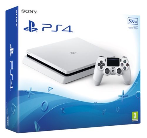 Playstation 4 (PS4) Slim 500 GB Glacier White (fehér) (használt, 6 hó jótállás)