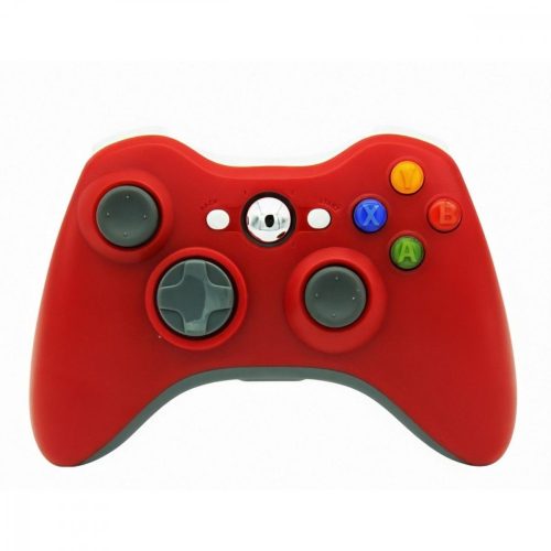 Utángyártott Xbox 360/PC/PS3 Vezetéknélküli Kontroller (USB adapterrel) (Piros)