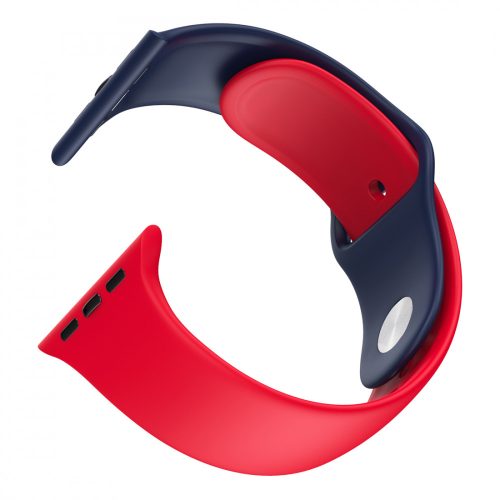 Dotfes S03 Apple Watch 42 / 44 mm szilikon szíj (kék, piros, M / L)