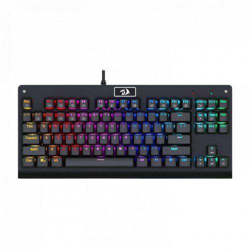 Redragon DARK AVENGER RGB Vezetékes Mechanikai Gaming Billentyűzet Fekete  - KÉK mechanikával