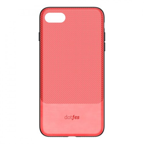 Dotfes G02MS Prémium bőr, mágneses hátlappal iPhone 7 / 8 / SE2020 tok (piros)