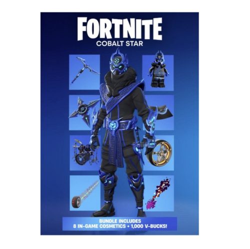 Fortnite Cobalt Star Pack PS4 / PS5 DIGITÁLIS KÓD (8 játékbeli tartalom + 1000 V-BUCK