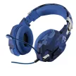 Trust Gaming GXT 322B Carus Játékosoknak készült mikrofonos fejhallgató PS4 / PS5 - Kék terepminta (23249)