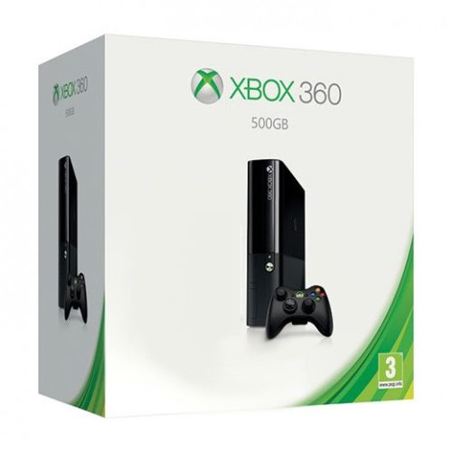 Xbox 360 E 500 GB gépcsomag (használt, 1 hónap garanciával)