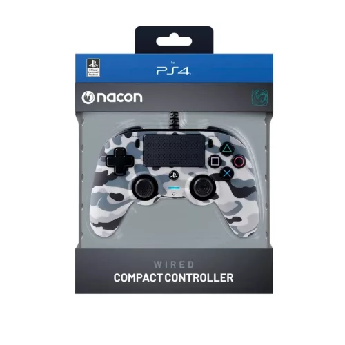 Nacon Wired Compact Controller szürke terepmintás (vezetékes kontroller) PS4/PC (használt, 6 hónap jótállás)