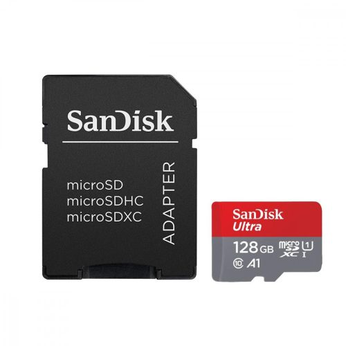 Sandisk 128GB microSDXC Ultra 10 UHS-I A1 + adapterrel