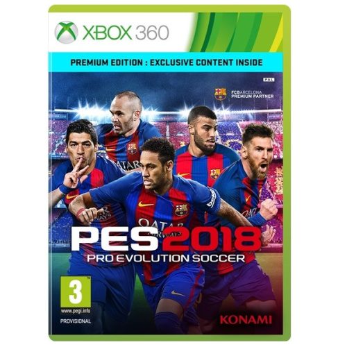 Pro Evolution Soccer 2018 Premium Edition (PES 18) Xbox 360 + Ajándék poszter + sapka