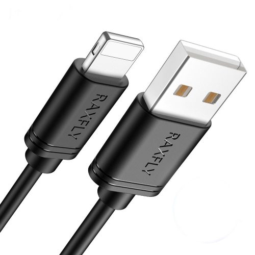 Raxfly - Apple Lightning USB kábel 2 m Fekete