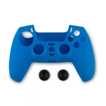   Spartan Gear Szilikon Védőtok és analóg védő gumi PS5 - KÉK