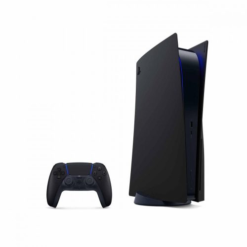 PlayStation®5 (PS5) Console Cover konzolborító Midnight Black (fekete) LEMEZES GÉPHEZ