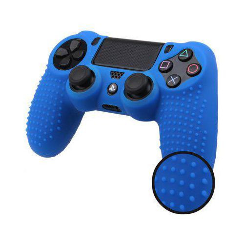 Csúszás-gátló szilikon gumi tok PS4 kontrollerhez - Kék