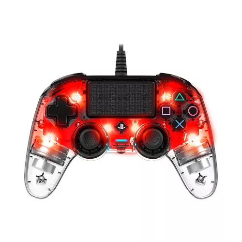 Nacon Wired Compact Controller Halványpiros (vezetékes kontroller) PS4/PC (használt, 1 hónap jótállás)