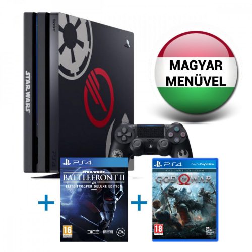 Playstation 4 PRO 1 TB (PS4 Pro) Limited Edition + Star Wars Battlefront II Deluxe + God of War
