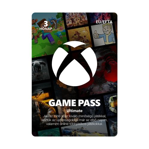 3 Hónapos Xbox Game Pass Ultimate előfizetés (kézzel fogható kártya) QHX-00006D