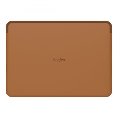 dotfes L03 Szintetikus bőr, prémium hordtáska Macbook Pro / Air 13coll mérethez (barna)