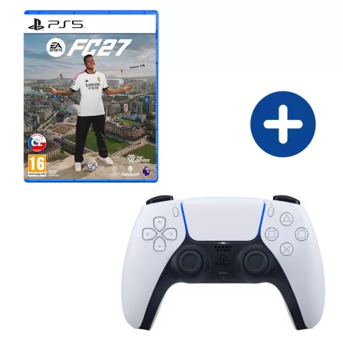FC 27 PS5 + DualSense fehér vezeték nélküli kontroller PS5