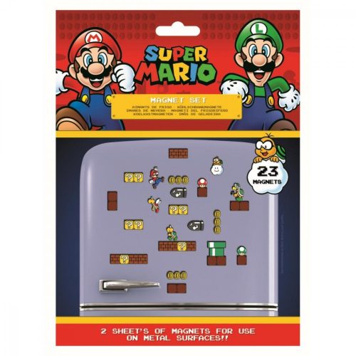 Super Mario 23 db-os mágnes készlet