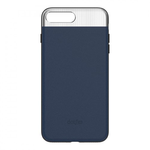 Dotfes G03 Nappa bőr, fémmel ötvözve iPhone 7 / 8 / SE2020 tok (kék)
