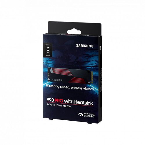 Samsung 990 PRO 1TB M.2 NVMe SSD Hűtőbordával, PS5-höz (3 év jótállás)