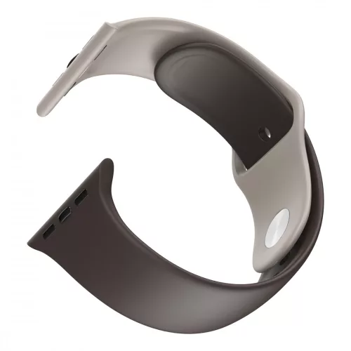 Dotfes S03 Apple Watch 42 / 44 mm szilikon szíj (barna, szürke, M / L)