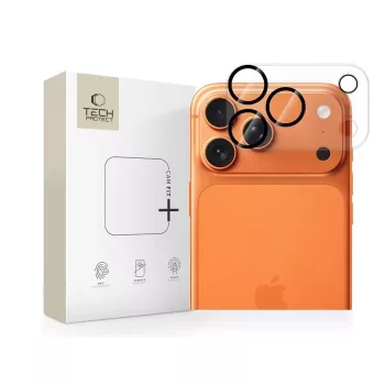   Tech-Protect Cam Fit+ hátsó 3D kamera lencsevédő - Apple iPhone 17 Pro - átlátszó