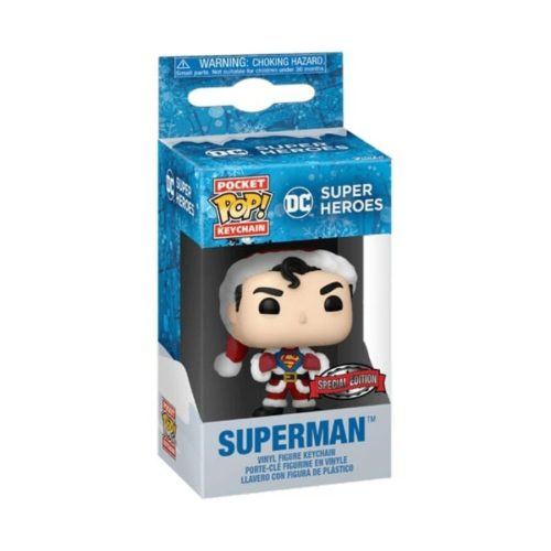 Funko pocket POP! kulcstartó - DC Comis: Ünnepek - Superman figura ( WMT )
