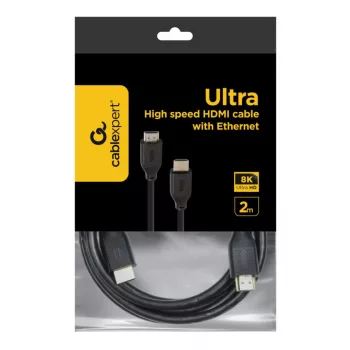   Gembird HDMI-HDMI 2.1 8K Ultra High Speed HDMI with Ethernet cable 2m Fekete