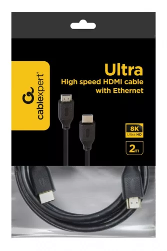 Gembird HDMI-HDMI 2.1 8K Ultra High Speed HDMI with Ethernet cable 2m Fekete