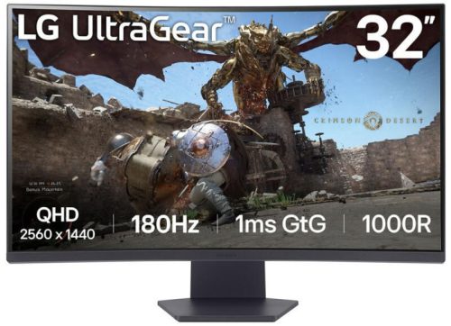 LG 32GS60QC-B 32 QHD Ívelt monitor (használt 6 hónap jótállás)