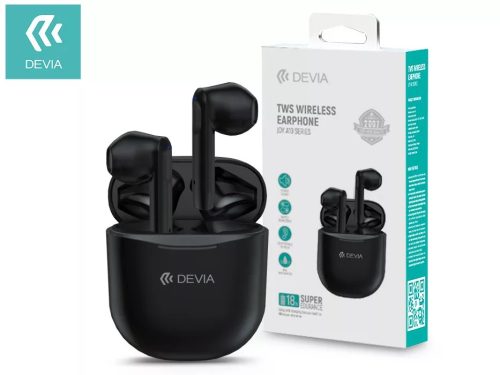 DEVIA TWS BLUETOOTH SZTEREÓ HEADSET V5.0 + TÖLTŐTOK JOY A10 - FEKETE