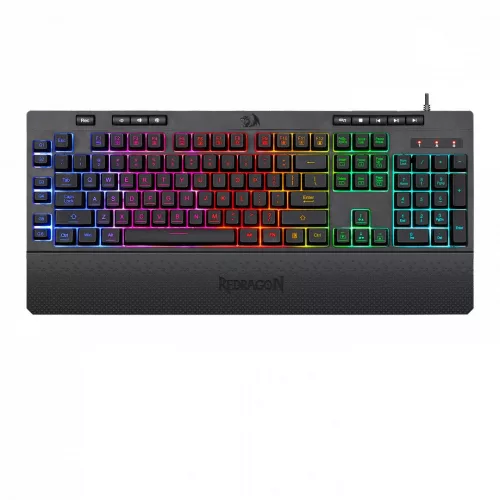 Redragon SHIVA RGB Vezetékes Membrános Gaming Billentyűzet Fekete K512RGB