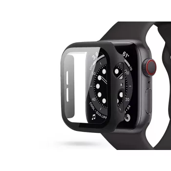   Devia APPLE WATCH 4/5/6/SE (44 MM) VÉDŐTOK BEÉPÍTETT EDZETT ÜVEGGEL - FEKETE