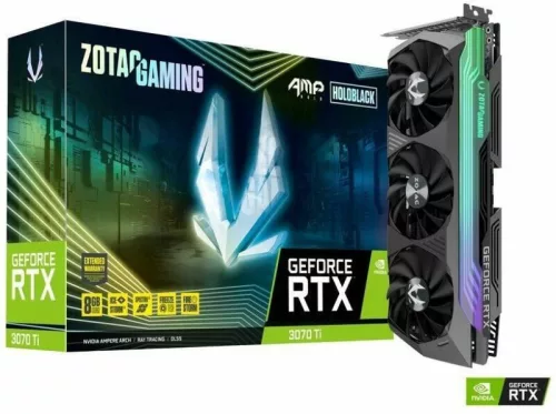 Zotac Geforce RTX 3070 Ti AMP HOLO 8GB 256bit GDDR6X videókártya (használt, 6 hó jótállás, 27% ÁFA)